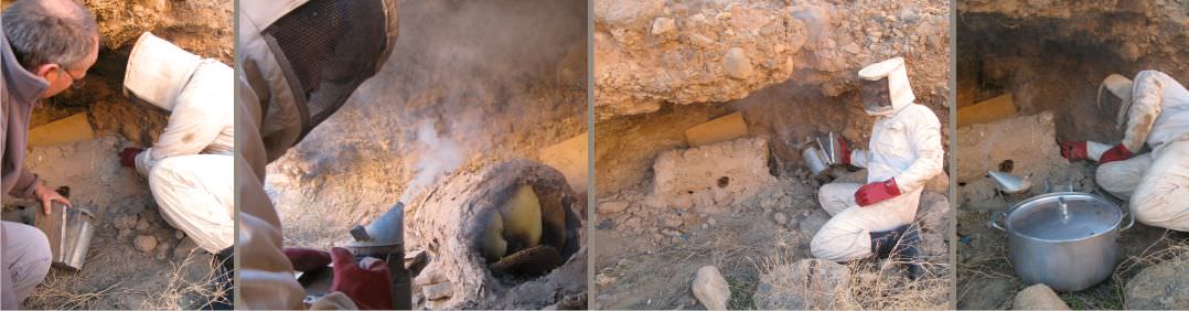 Ouverture des ruches traditionnelles marocaines