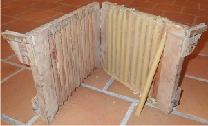 Moule à bougie en bois